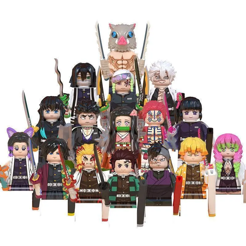 2026 Hot Demon Slayer Anime & Manga ABS Building Blocks Action Figures (WM6116, WM6137, WM6138, WM6162, WM6163) - Kids' Birthday Toys for Ages 3 and Above