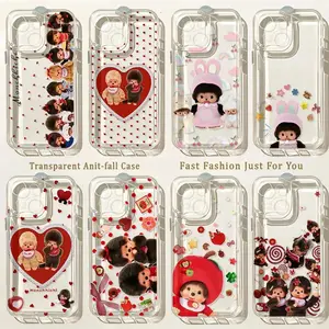 HOT Cute Monchhichis New Phone Case For iPhone 17 Promax 17 16 16e 15 14 13 12 11 Pro Max Air Plus & Samsung Galaxy S26 S25 S24 S23 S22 S21 EDGE Ultra Plus FE Shockproof soft silicone Transparent Cover Smartphone Cellphone Protection Protective Casing