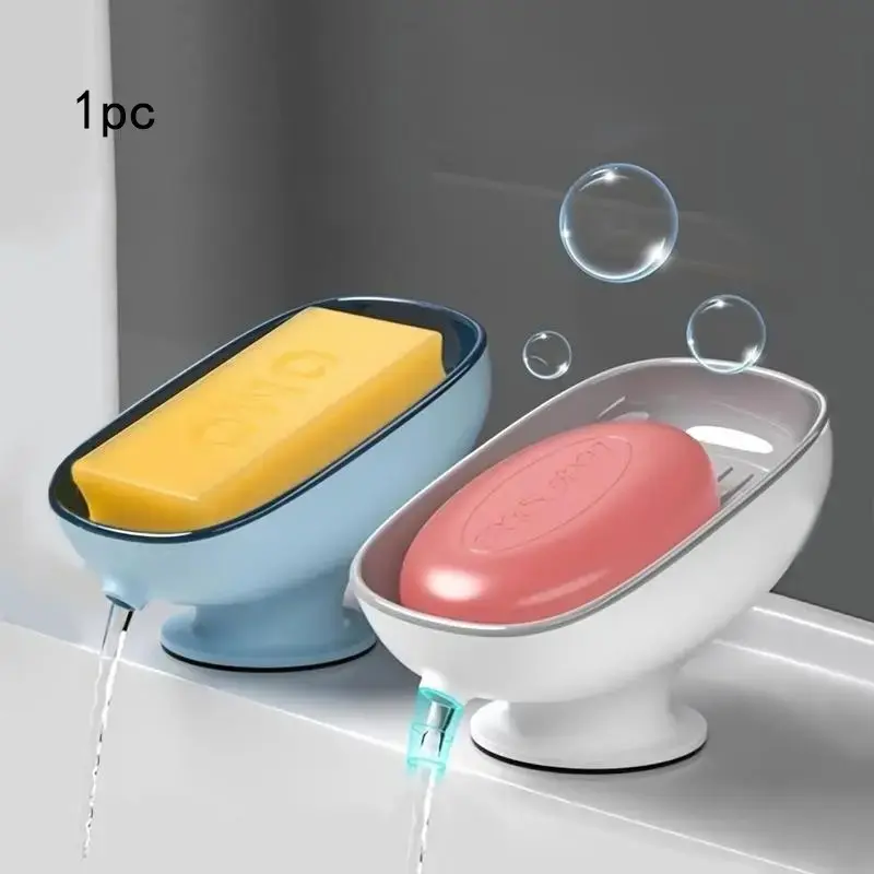 Luxury Adjustable Oval Soap Dish with Drainage, Bar Soap Holder, Wall-Mountable, Non-Slip Detachable, Bathroom Accessory, Saves Soap, Ideal for Shower and Sink