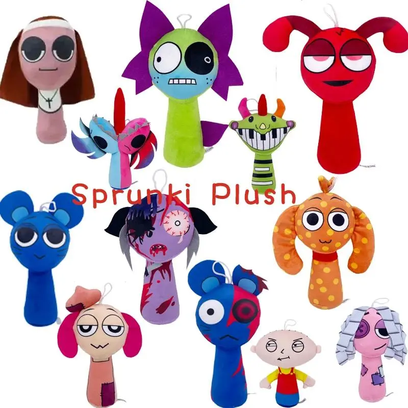 55 styles Sprunki Plush Toys Game Plush Sprunki  Plush Doll Sprunki Game Cartoon Kid Birthday Gifts Stuffed Dolls Christmas Gift