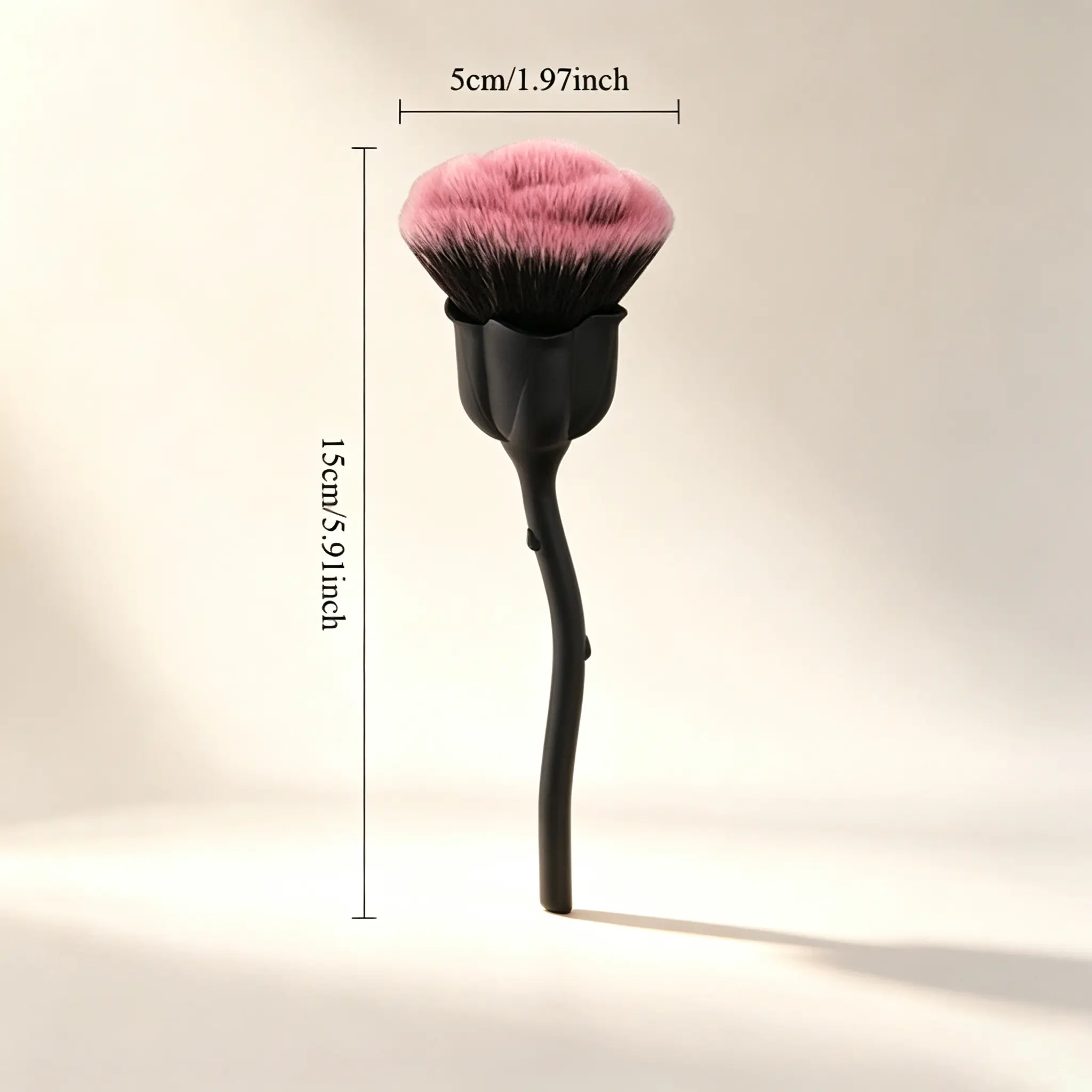 Electroplated rose powder brush, dust brush, large blush brush, beauty tools, makeup foundation brush, Cosmetic Brushes