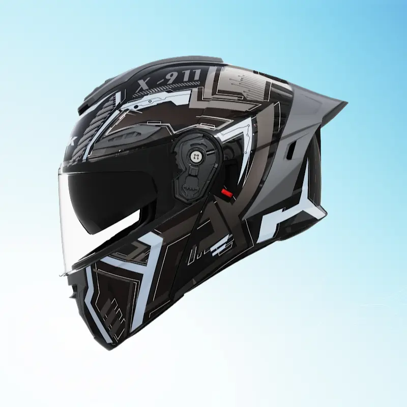 Modular Flip-Up Motorcycle Helmet, 36.5*27*27.5cm, Classic Streamlined Exterior, Moderately Lightweight Construction, Warm Winter Design, Unisex All Season Safety Helmet with Flip-Up Shield for Daily Electric Scooter Motorbike Riding
