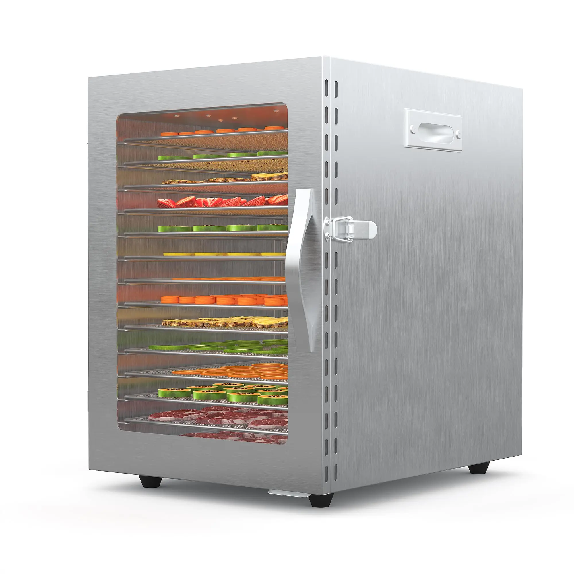 14-Tray Commercial Food Dehydrator | 1040W Professional Dryer | Accurate Temp 30-70°C 24H Timer LED Touch | For Jerky Fruits Veggies