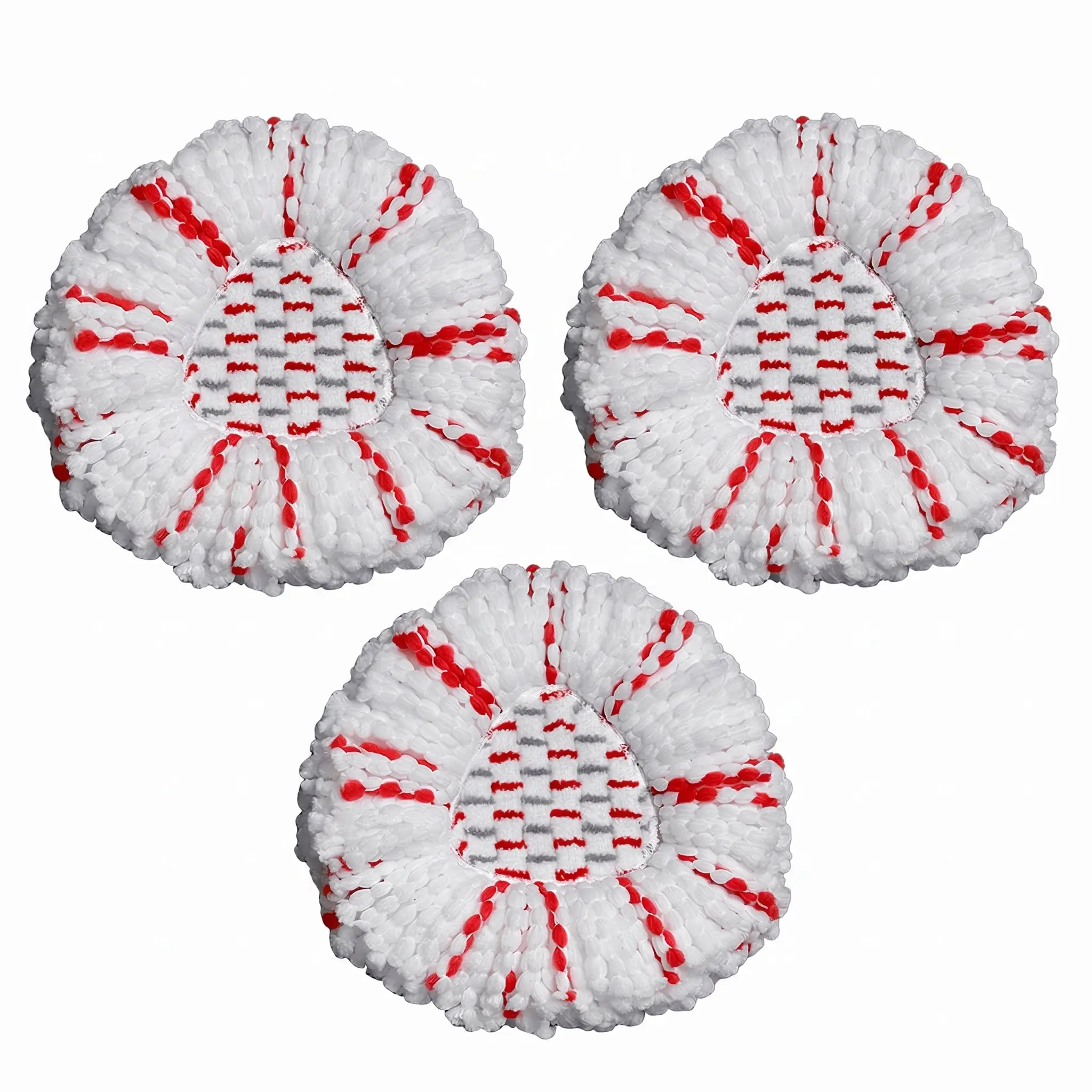 Spin Mop Replacement Head Set (mop not included); upgraded 2-in-1 spin mop replacement head featuring a built-in cleaning brush pad for deep removal of stubborn stains and a 40% increase in cleaning efficiency.-YY2