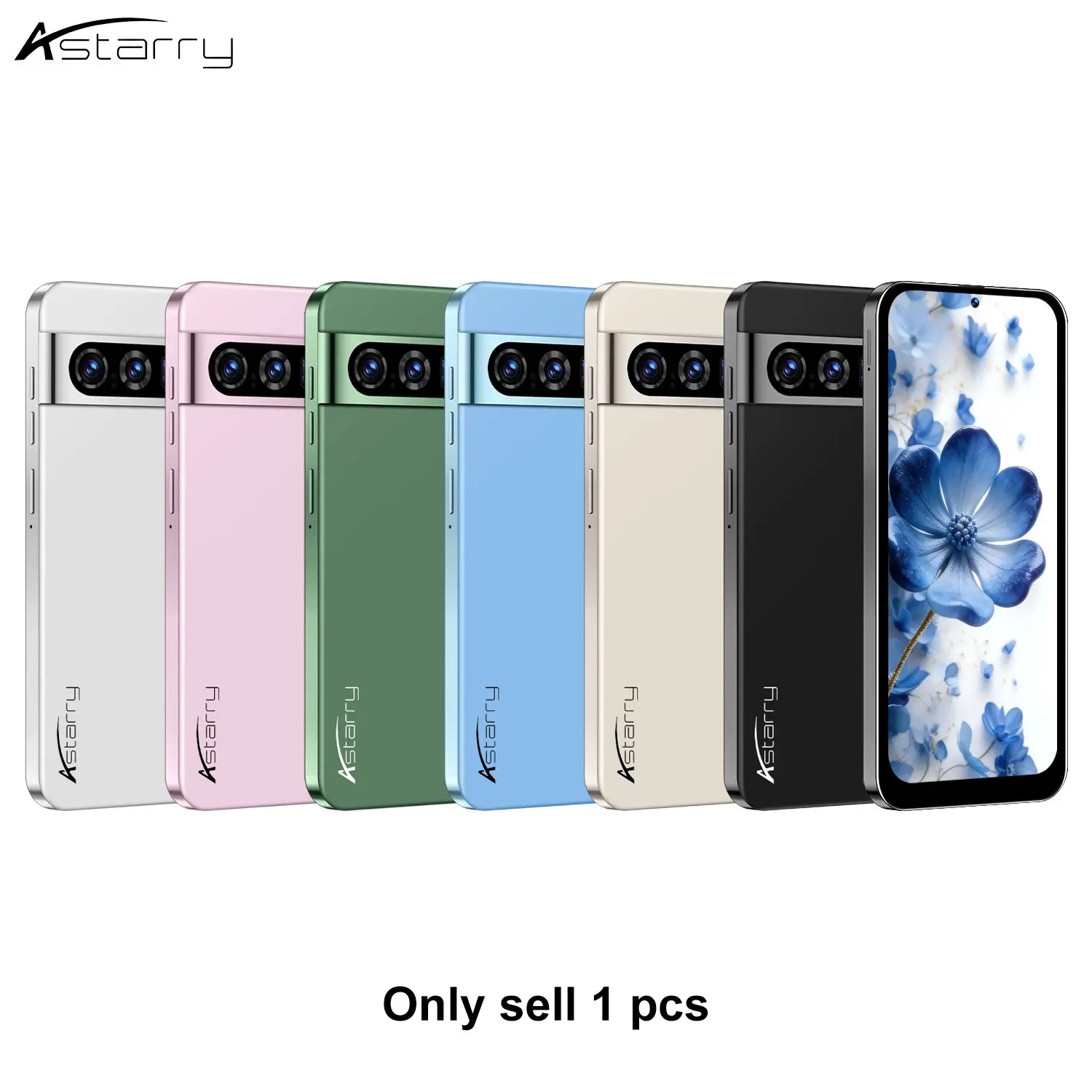 Astarry-Pixel9 Pro Xl 6.8 Inch Smart Phone, Mtk6762 Octa-Core, 4+64GB RAM, Android 12, 5000mah Battery, Dual Cameras, Long-Lasting Battery