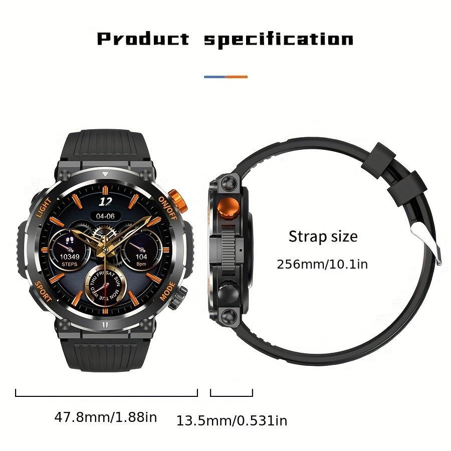 1.46 Inch HD Screen Smartwatch, Multi-functional Outdoor Sports Fitness Tracker, Wireless Receiving & Calling Multi-sport Mode Pedometer, Waterproof Watch with LED Light for Android/iOS Men & Women #TOP PICKS 1.46 Inch HD Screen Smartwatch, Multi-functional Outdoor Sports Fitness Tracker, Wireless Receiving & Calling Multi-sport Mode Pedometer, Waterproof Watch with LED Light for Android/iOS Men & Women #TOP PICKS