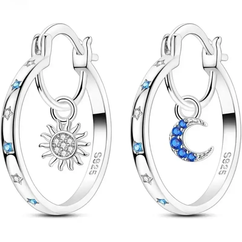 Sterling Silver Hoop Earrings for Women - Classic Twisted Design with Cubic Zirconia Sparkle, Lightweight & Hypoallergenic, Ideal Birthday, Christmas Gift, Classic Style Earrings, Female, Anniversary, Adults, Daily