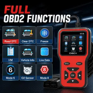 V518 Obd2 Scanner Diagnostic Tool, Check Engine Light Code Scanner, Reset, Dtc, Data Stream, I/m Readiness, Car & Truck Scan Tool