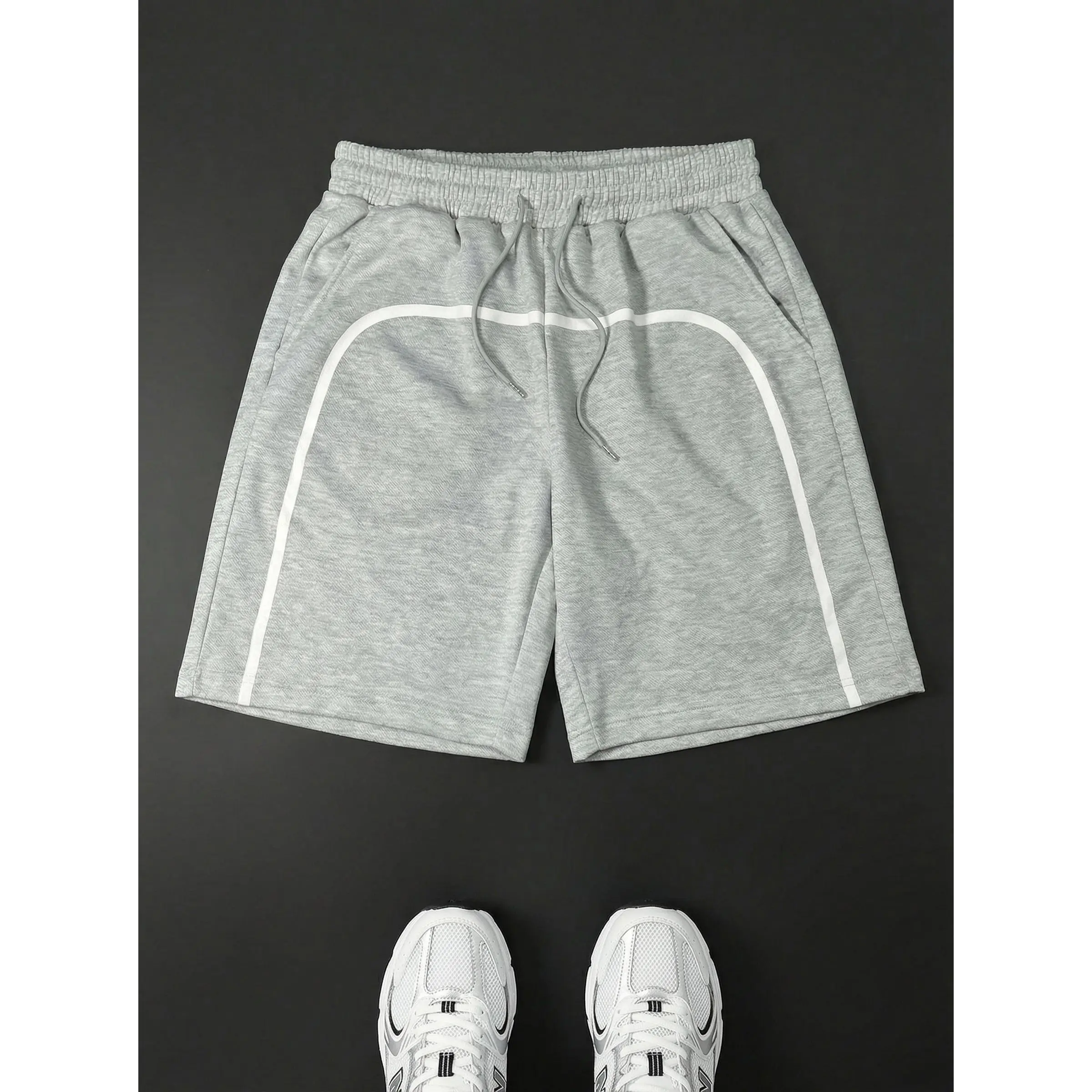 Men's Relaxed Fit Sweatshorts, Minimalist Cotton Streetwear with Pockets and an Adjustable Drawstring for Summer Lounge and Training, Athleisure Shorts, Lightweight Breathable Shorts, Men’s Shorts