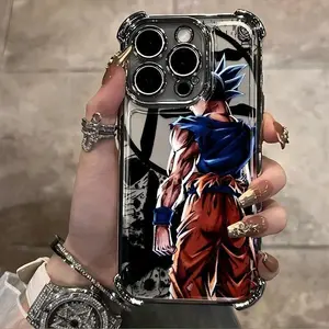 Classic Teen Anime G-Gokus Creative Graffiti Design Phone Case for iPhone 17 Air 16 15 14 13 12 11 Pro Max Plus Shockproof Transparent Soft Back Cover Smartphone Cellphone Protection Casing Protector Protective Black