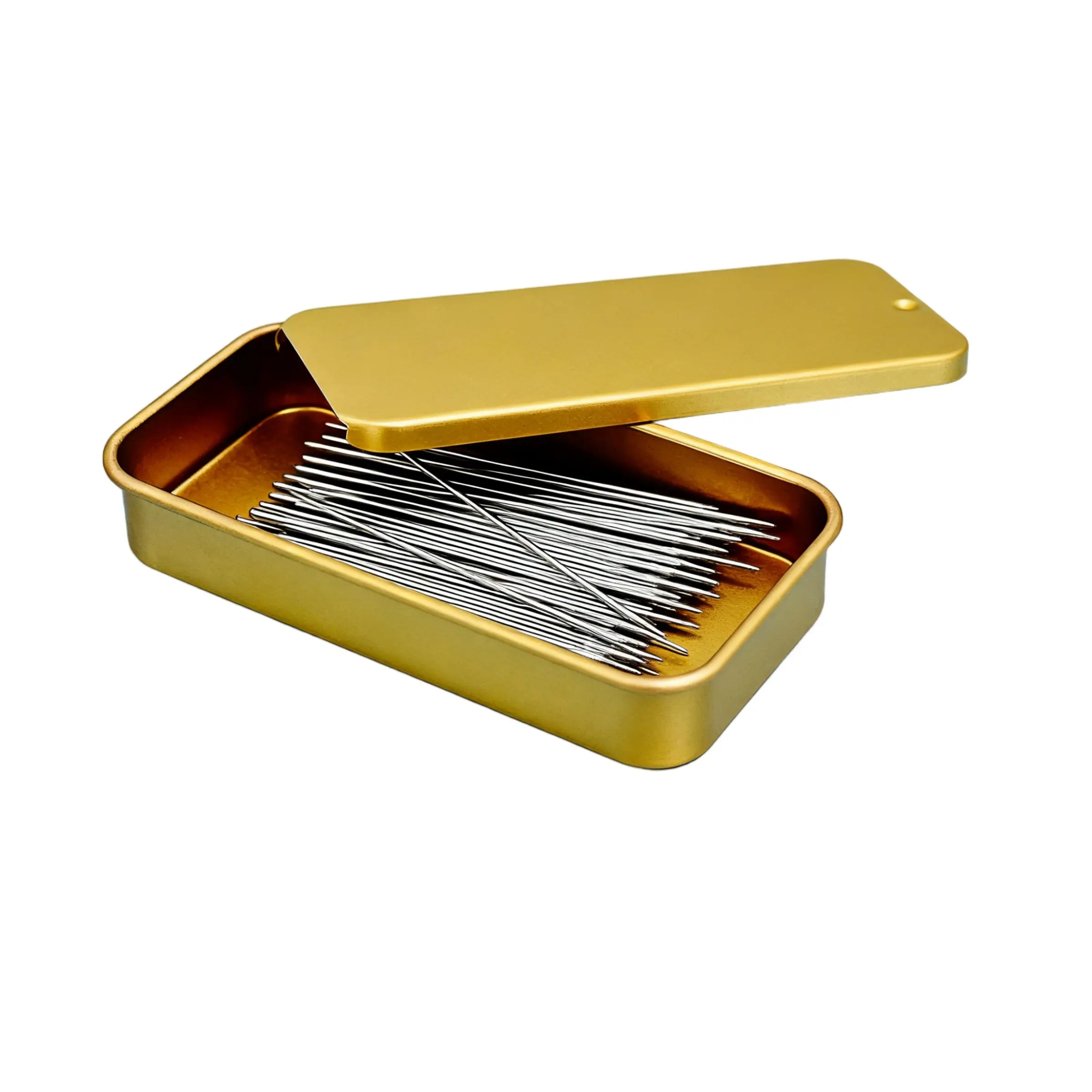 100 Pack Large Eye Hand Sewing Needles, 5 Mixed Sizes, Sharp Stainless Steel, Premium Metal Storage Box, Ideal for Embroidery