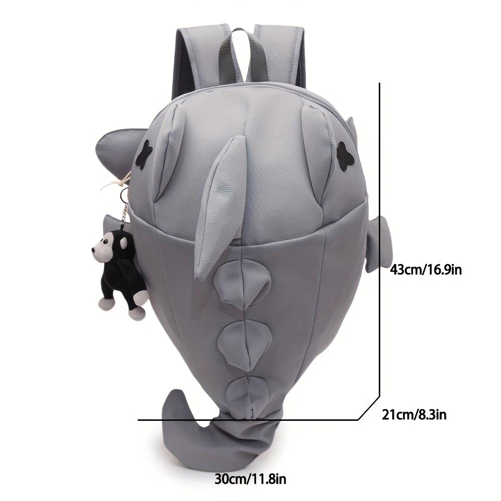 Creative Personality Backpack for Men and Women, Trendy Shark, Funny, Cute, Student, Ins, Korean Version, Travel, Motorcycle, Casual Backpack