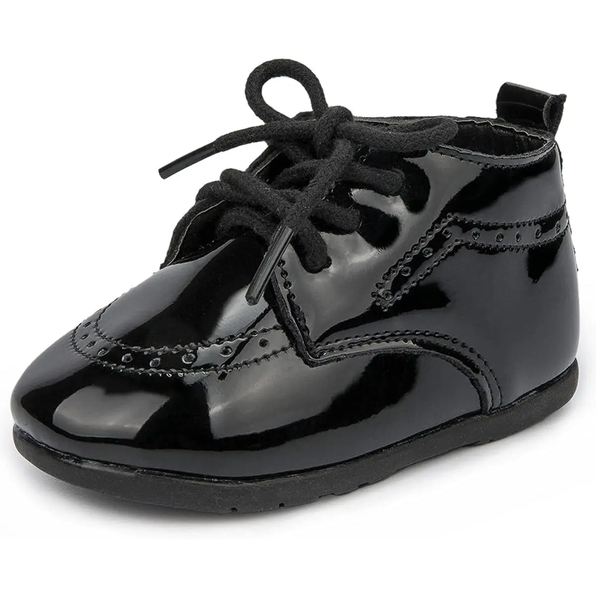 Infant Baby Boy Oxford Shoes PU Leather Loafers Rubber and Soft Sole Wedding Dress Shoes Toddler Girl Baby Walking Shoes