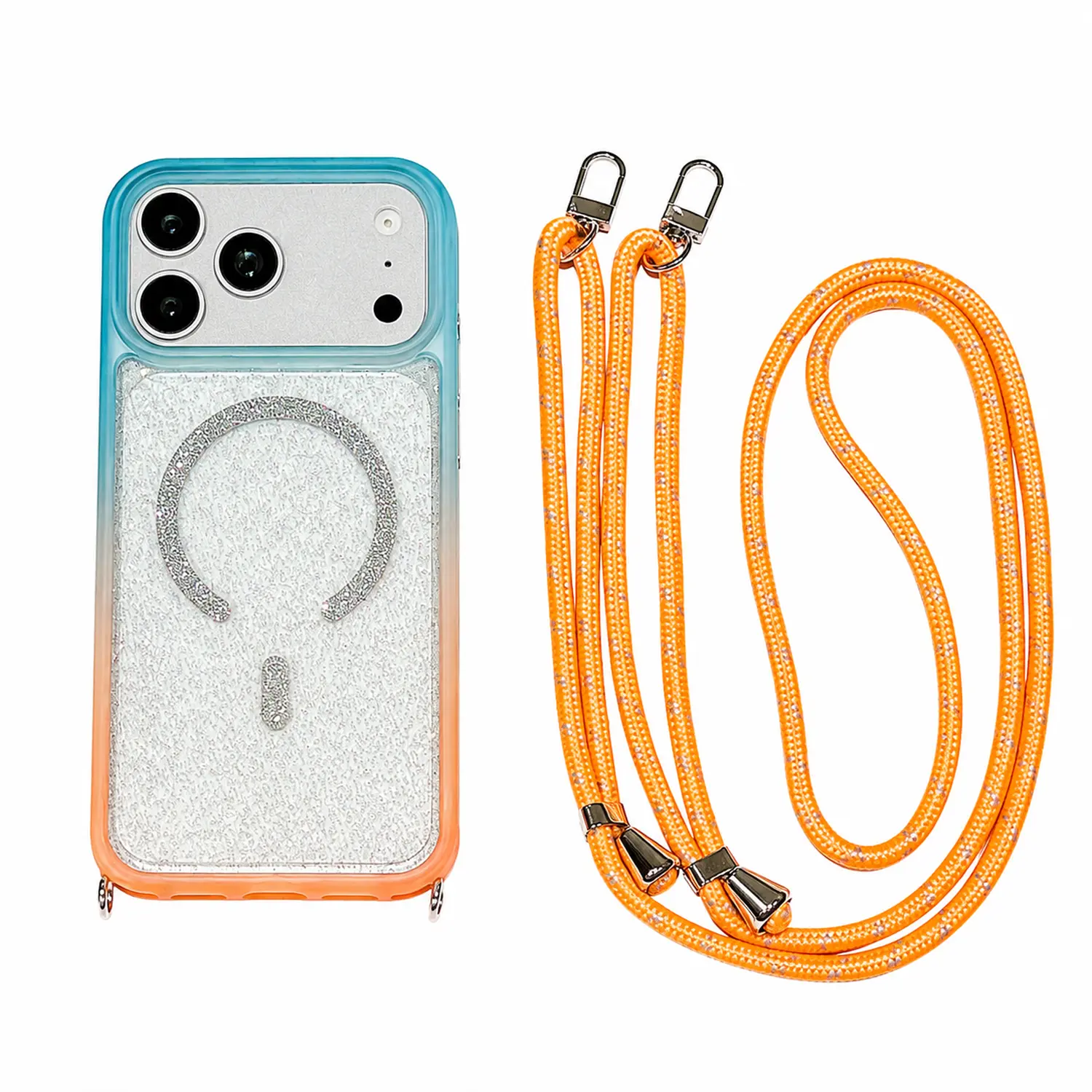 for iPhone 17 Pro Max Case Purple, Compatible with Magsafe, Crossbody Phone Case with Shoulder Strap, Shockproof Drop Protection, Magnetic Phone Case