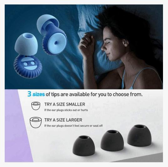 Sleep noise cancelling earplugs, equipped with 2 pairs of replacement earplugs, soft and waterproof, reusable, suitable for home, snoring, work, household essentials, travel essentials, bachelor party gifts, personalized Easter gifts for men and women, te