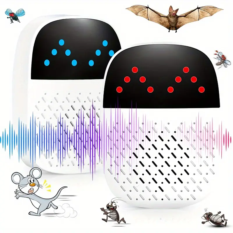 Ultrasonic Pest Repeller Plug in Mouse Repellent Indoor Ultrasonic Repellent, Mice Repellent for House with Two Ultrasonic Mode for Spiders, Flies, Ants, Rats, Roaches, Electronic Pest Repellent, Rodent Repellent Indoor