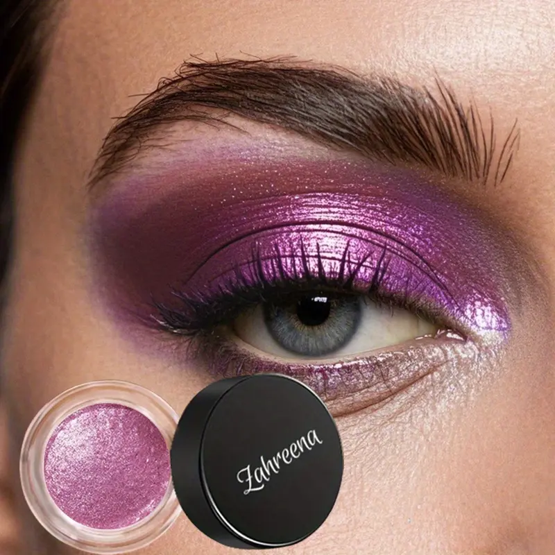 Women's Silky Velvet Holographic Purple Eyeshadow - Long-Lasting, Waterproof, Non-Creasing Beauty & Personal Care Cosmetic
