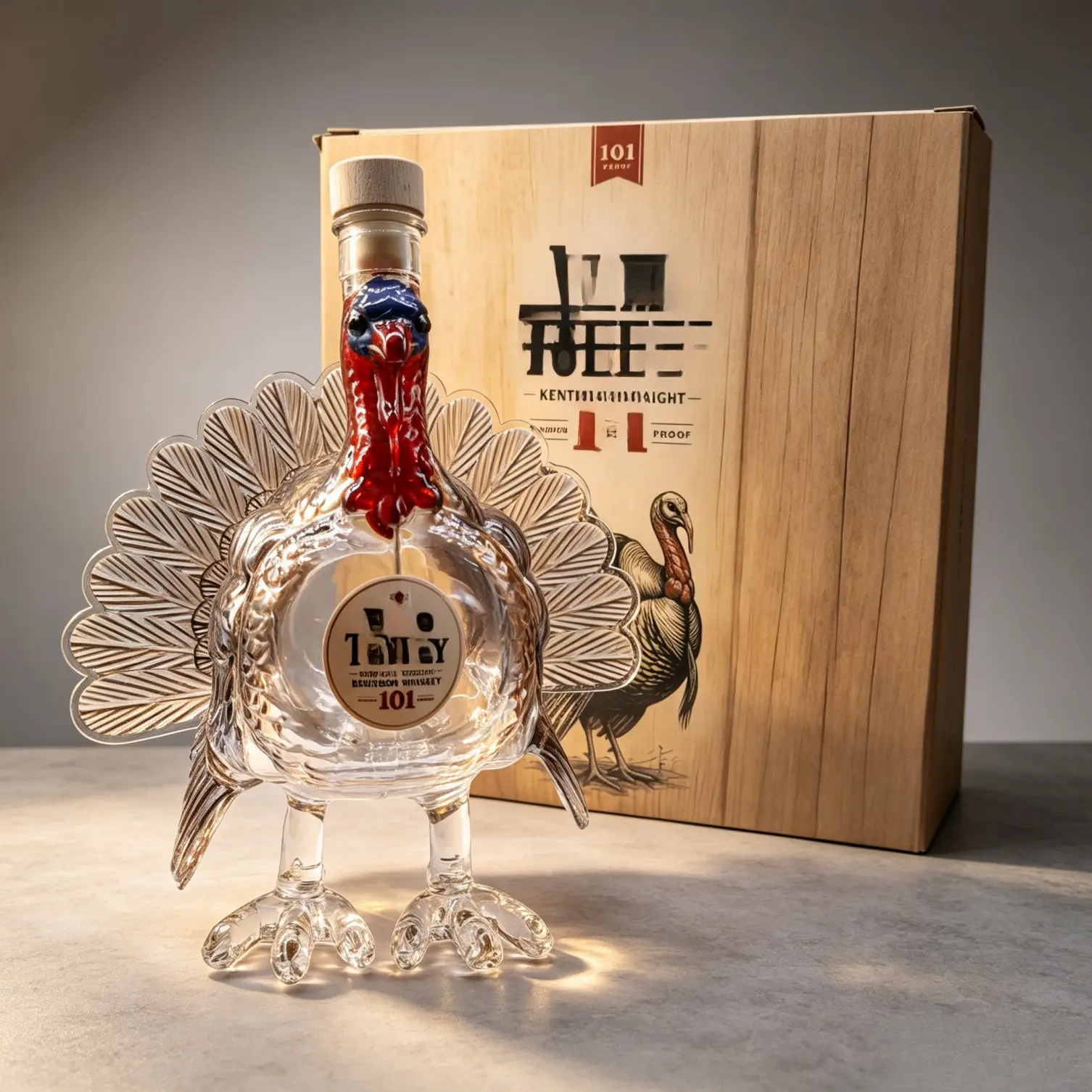 Premium Borosilicate Glass Turkey Liquor Bottle, Durable Drinkware for Home Bars, Elegant Design for Alcohol Storage & Display