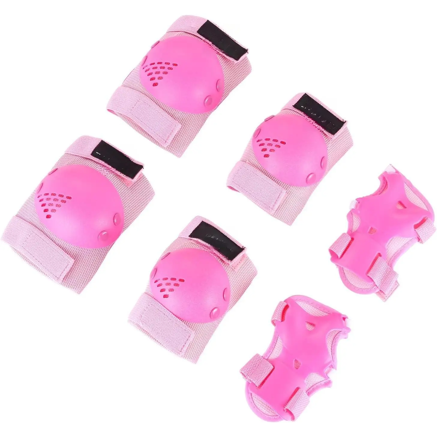 Youth Protective Gear Set for Kids, Adjustable Hard Shell Knee & Elbow Pads with Wrist Guards for Skateboarding & Sports