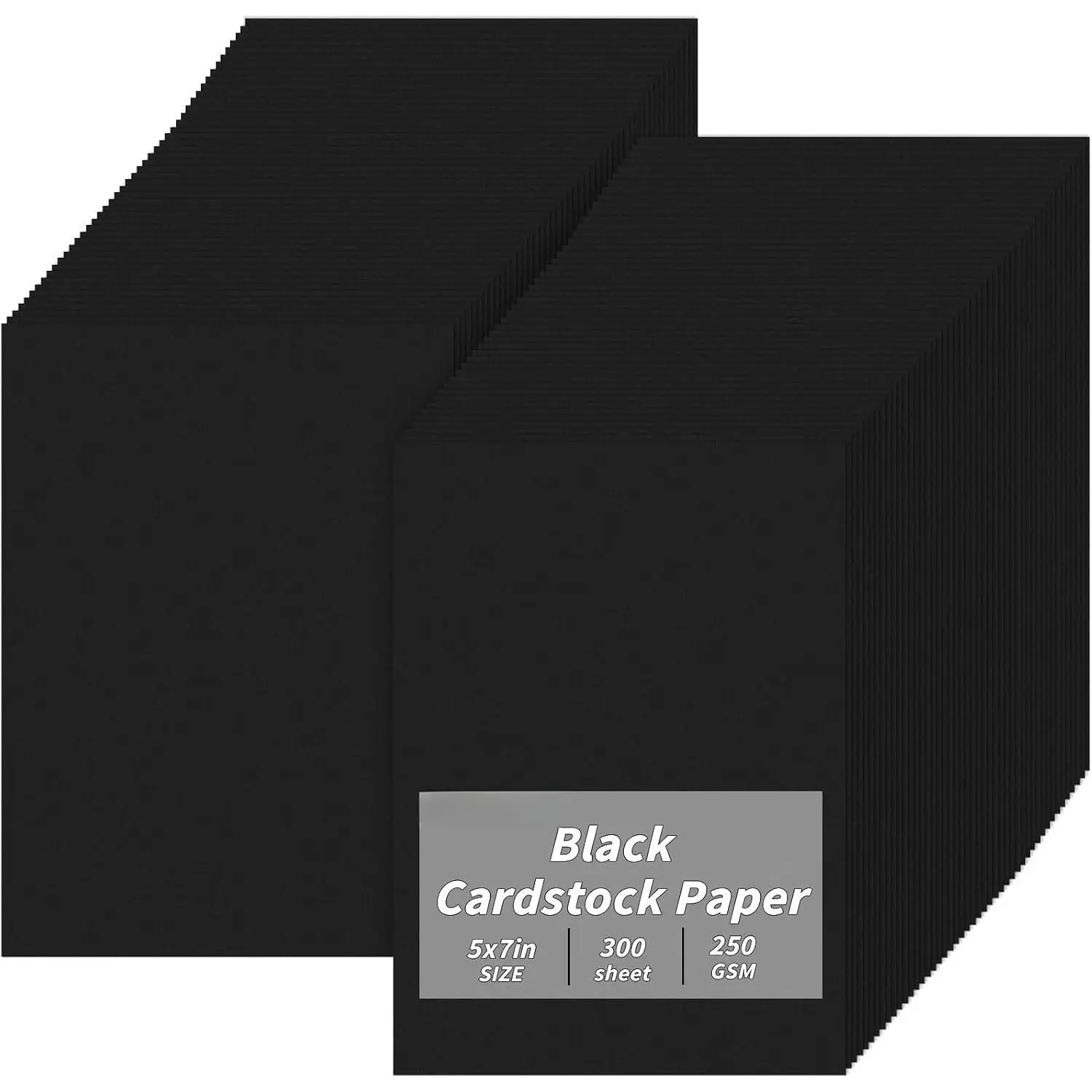 5" x 7" Black Cardstock, 300 Pack Black Thick Paper Cardstock Blank Cards Stock for Invitations, Greeting Cards Making, Postcards, Photos, 250GSM Thick Paper