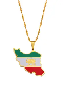1pc Iran Map Pendant Necklace Iranian Jewelry