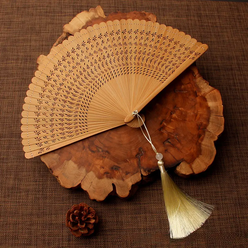 Wholesale Handheld Portable Traditional Full Bamboo Vintage Folding Fan - Chinese Style Hanfu Photo Prop, Summer Cooling Daily Use, Dragonfly Collectible Decor Fan