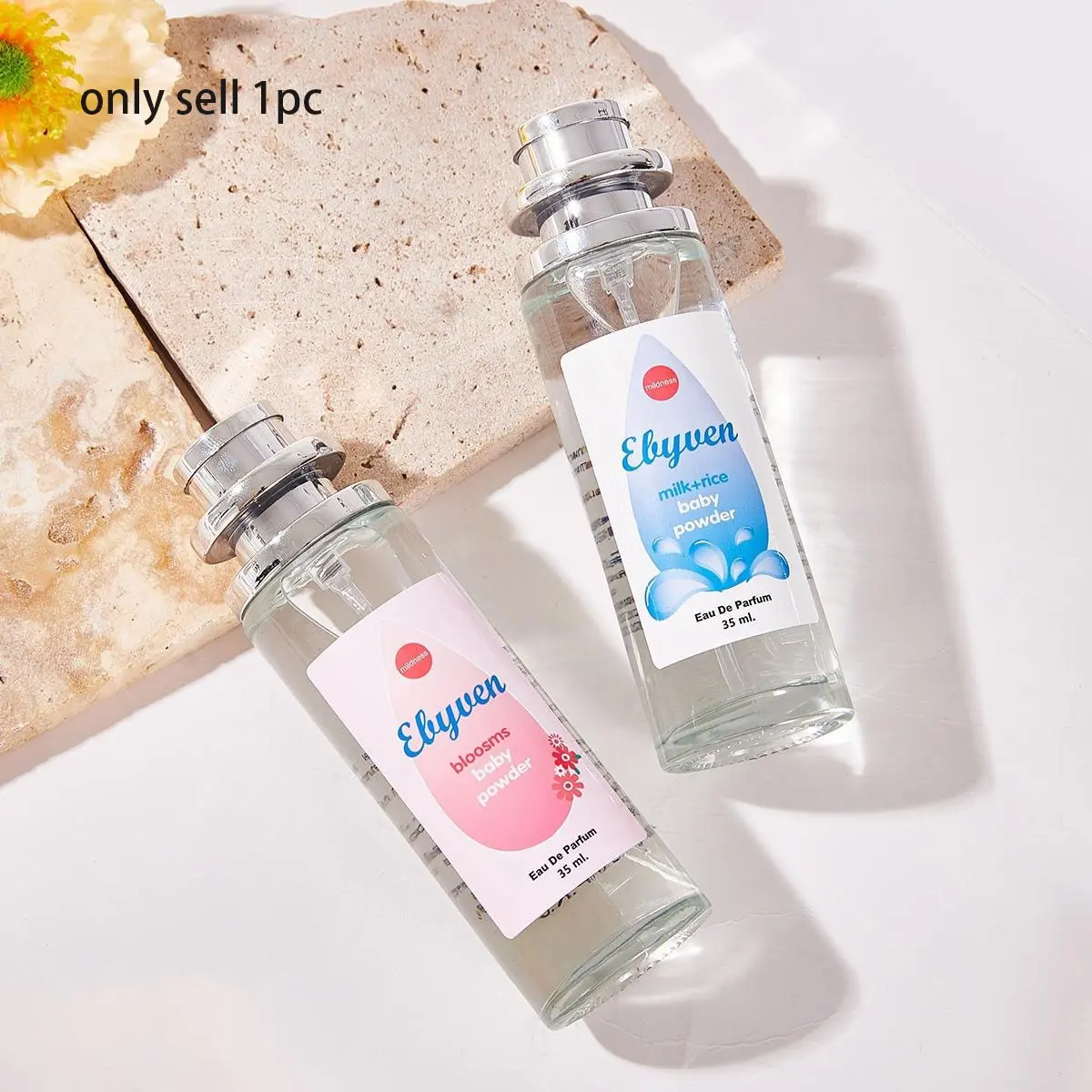 35ml Blue Pink Dual Floral Fruity Skin Scent Unisex Perfume Floral Fruity Scents Blue Hyacinth Rosa White Musk Amber Pink Citrus Sunflower Clean Soapy Eau De Parfum Flower Fruit Fragrance