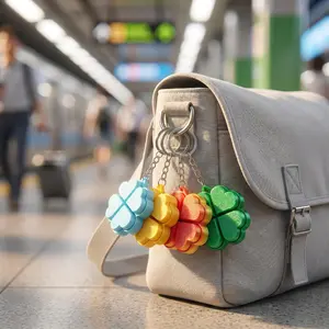 Frosted 3D Printed Keychain, Miniature Sensory Fidget Toy, Stress-Relieving Pendant Charm for Backpacks and Car Keys, 3D Printed Keychains, Miniature Keychain Keychains