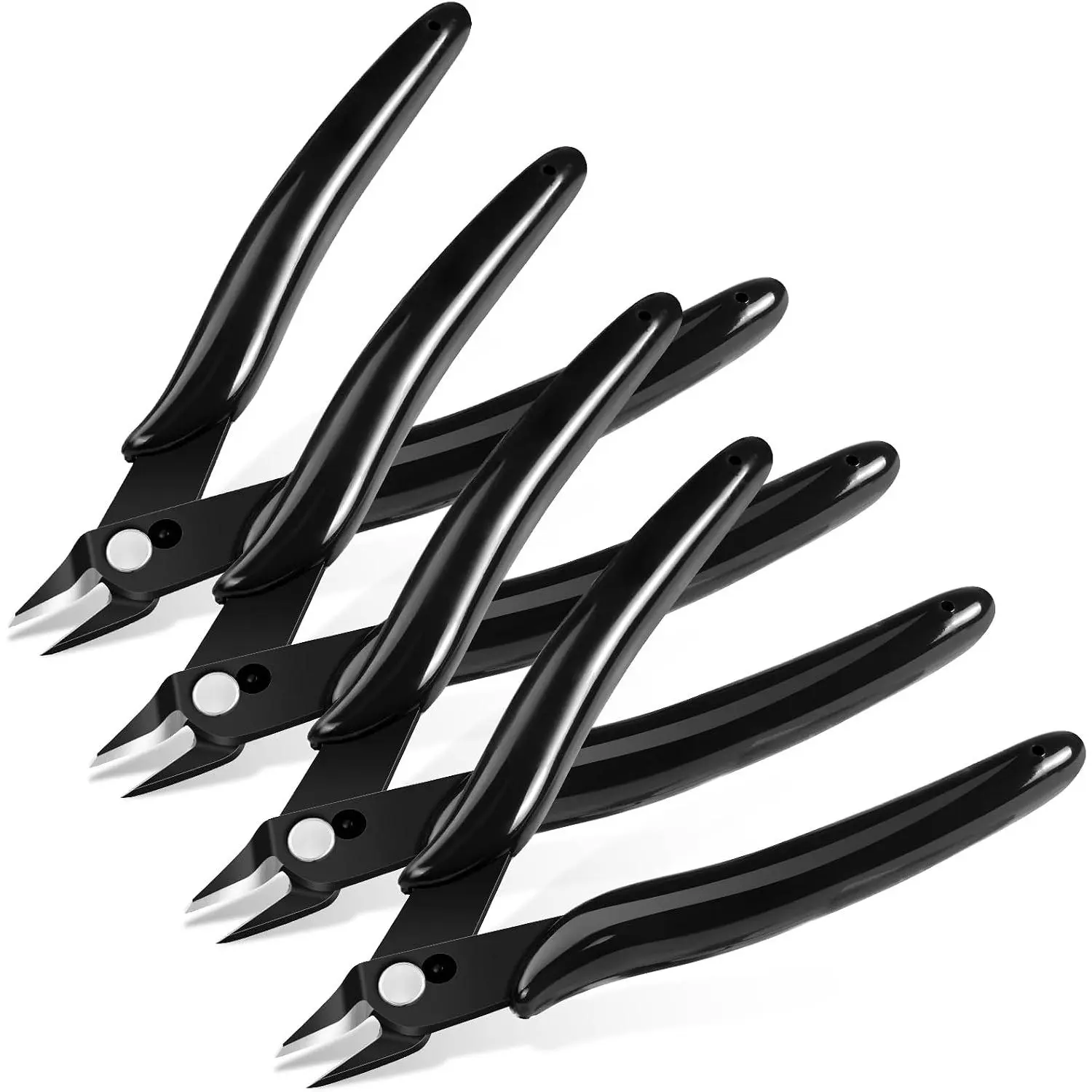 Wire Cutters, 4 count Spring- Side Cutters Flush Cutters, Diagonal Cutters Precision Side Cutters, Diagonal  Pliers in CRV Steel, Heavy Duty  Pliers for Electrical, Homes