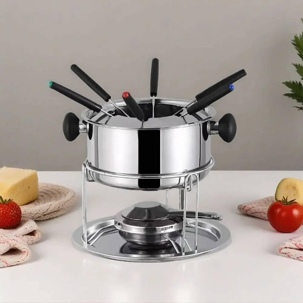 10-Piece Stainless Steel Durable High Quality Cookware Mini Sauce Pots, Cheese and Chocolate Melter, Compact Design for Storage, Ideal for Outdoor Activities and Parties