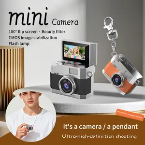 Mini Keychain Digital Camera, Y2K Pocket-Size Mini Camera, Small Camera with Flip Lens, Video Recorder for Travel, Party and Vlog