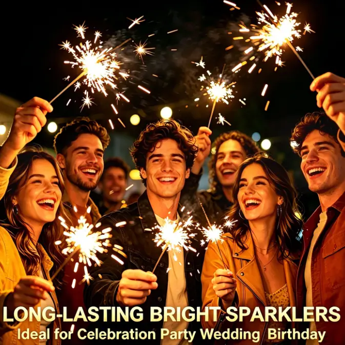 100pcs 12-inch Sparklers Sticks with Anti-Scald Handle, 50-Second Burn Time Festive & Party Supplies for Wedding Send-Off, All Celebration Scenes