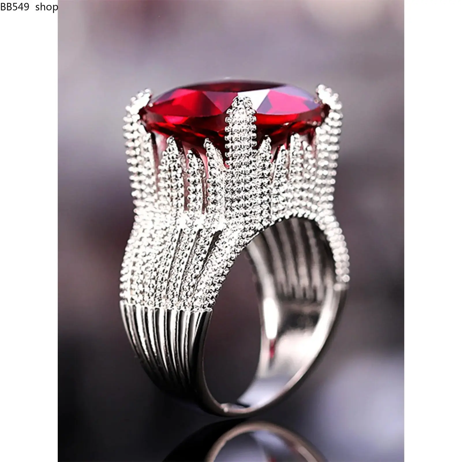 Elegant Artificial Gemstone Decorated Ring, Fashion Accessories for Party, Daily Clothing Decor for Girls and Women without Box, Elegant Everyday Ring, Elegant Fashion Rings, Beautiful Rings