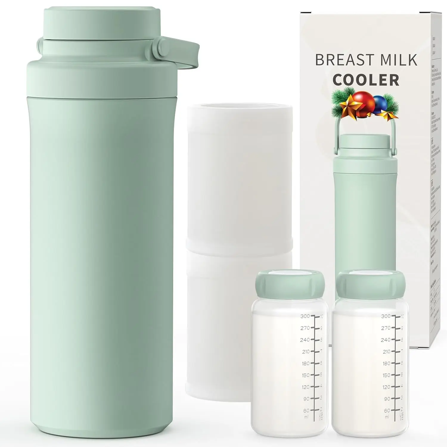 22oz Breast Milk Cooler Bottle, Breastmilk Cooler with 360 °   Cooling  24 Hours, Portable Milk Chiller  Breastmilk with 2pcs Baby Bottles, Breast Milk Storage Bags  Baby, BPA-Free