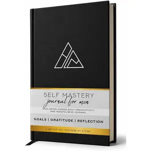 Self-Mastery Journal for Men with Prompts - 13 Week Guided Gratitude Journal - 5 Minute Journal - Reflection Manifestation Journals for Mindfulness - Self Care Journal - Goal Journal for Women & Men