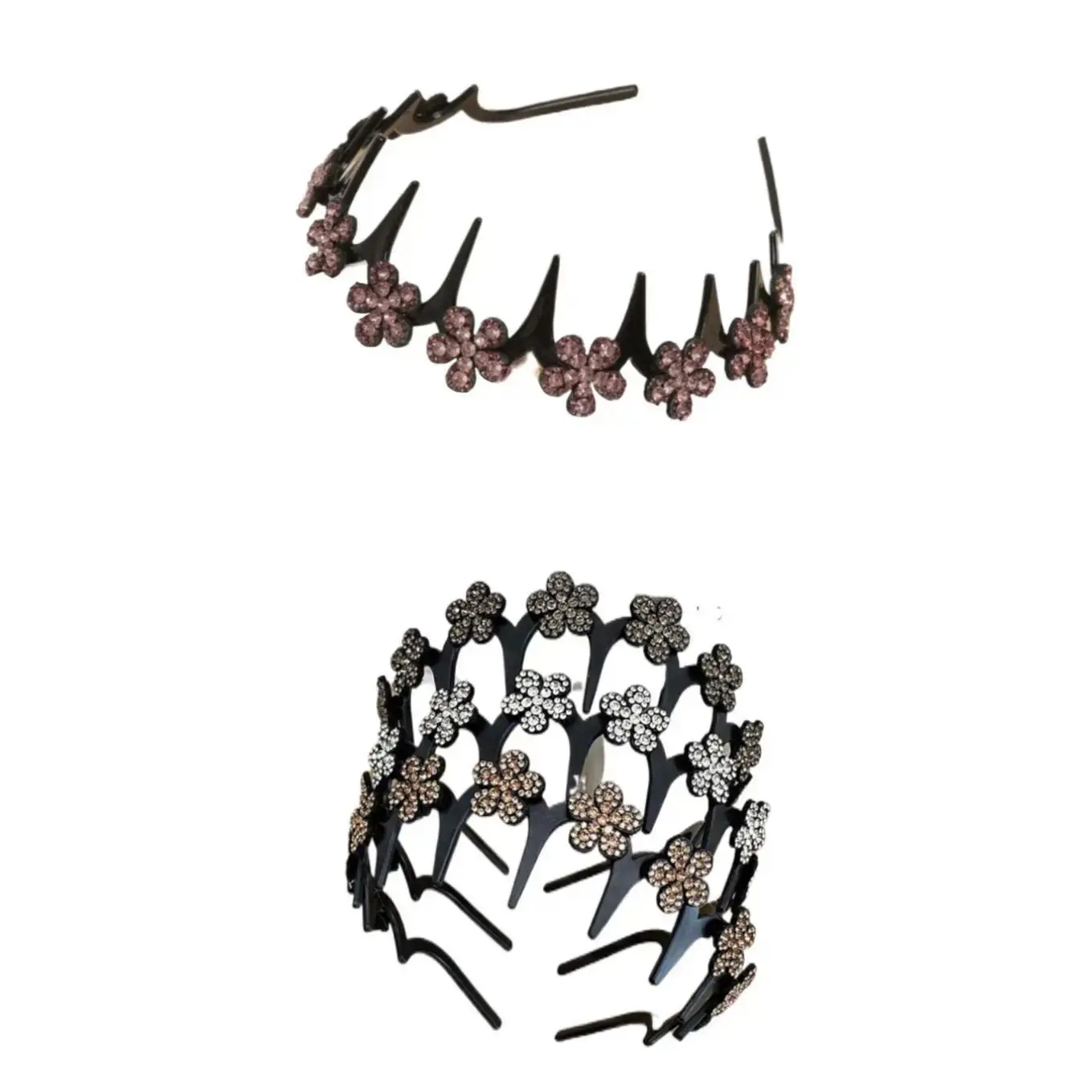 Headbands for Women, 4-Piece Elegant Butterfly Set with Wavy Crystal Design, Lightweight & Non-Slip Girly Feminine Accessories for Parties, Women's Fashion, Accessories For Women