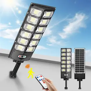 Solar Street Light Outdoor Solar Parking Lot Light,  LEDs Wide Angle Lamp with Motion Sensor IP67 Waterproof Commercial Lighting