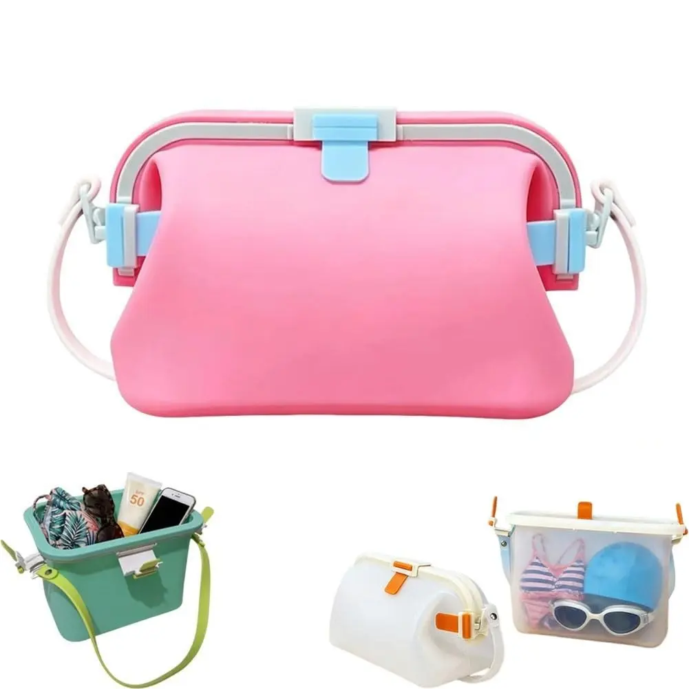 Waterproof Silicone Handbag, Leak-Proof Floating Food-Grade Beach Bag, Ideal for Outdoor, Pool, Beach, and Water Park, 1 Piece Set