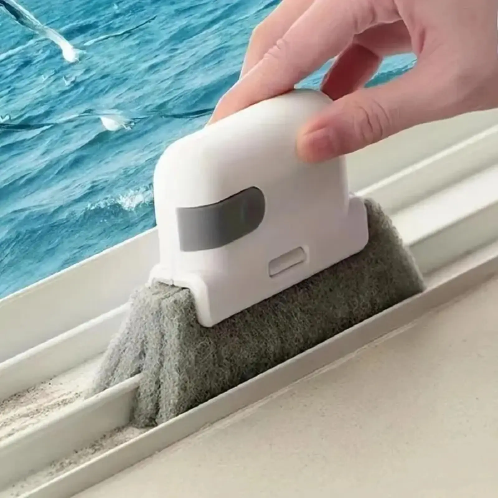 2 Pcs3-in-1 Groove Cleaning Brushes, popular multi-purpose tool for window tracks, sliding doors, tile gaps, car vents and keyboards. Effortlessly removes dust for thorough cleaning #SummerWins
