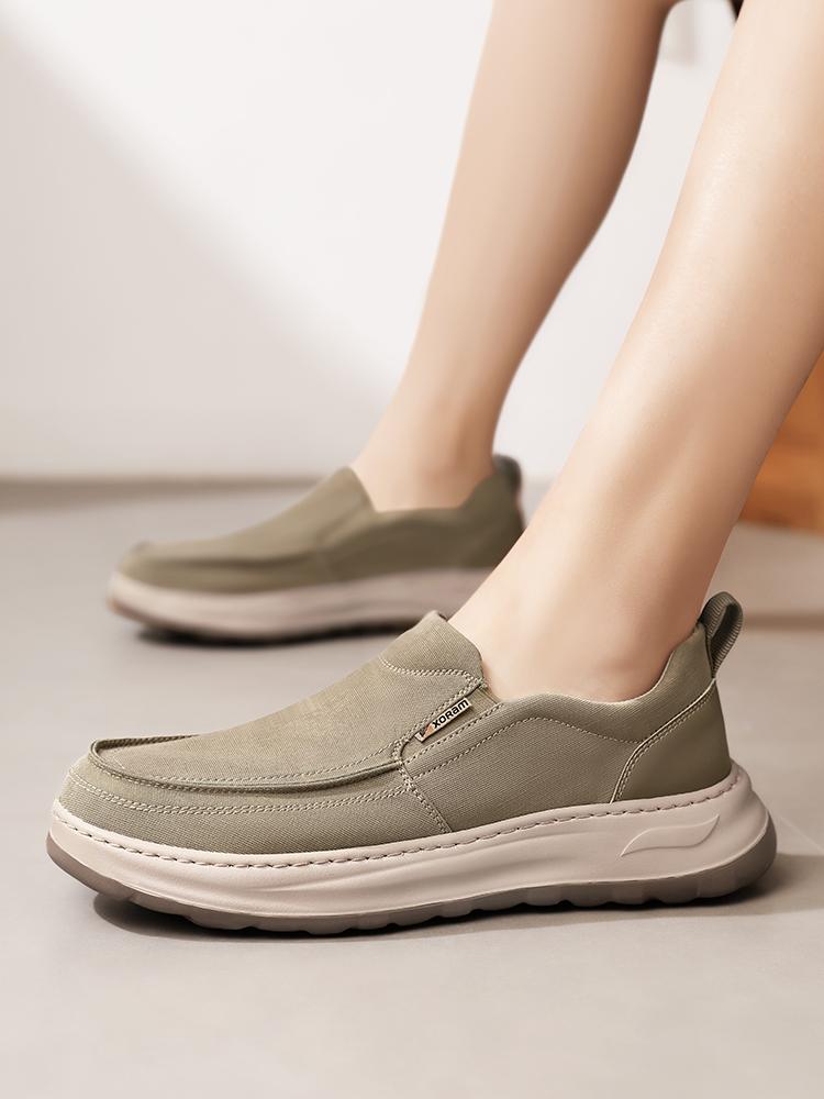 Men's Breathable Canvas Slip-Ons – Ultra Light, No Smell, Soft Sole Summer Shoes  5822