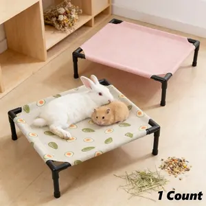 1pc Breathable Abrasion-resistant and Grip-resistant Elevated Small Pet Camping Bed, Hamster and Rabbit Sleeping Bed Sleeping Mat Detachable Washable Raised Pet Nest, Moisture-Proof All-Season Universal for Cats, Rabbits & Small Pets