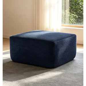 1 Pcs Corduroy Ottoman, Instant Use, No Assembly Required, Equipped with High-density Spring Padding, The Sofa Offers Exceptional Support and Comfort, Ensuring A Relaxing Experience for Hours.