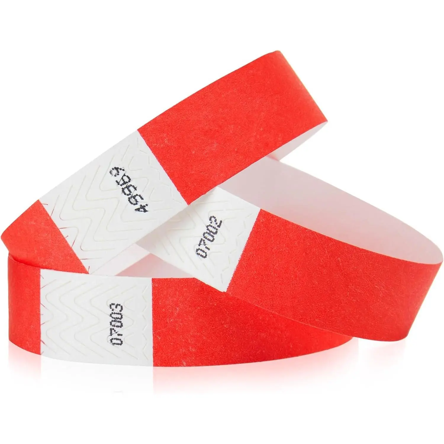 300 Pack Neon Red Tyvek Wristbands for Events - Tamper-Proof, Fluorescent, Prevents Reuse - Premium Bracelets for Hospital, Medical ID, Party & VIP Identification