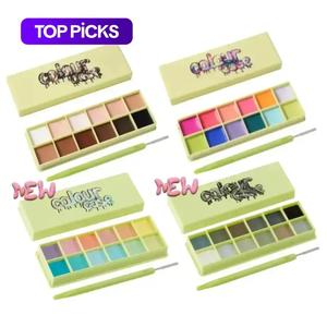 colour cases cosmetic paint palette & spatula brush, made by mitchell, festival gift, professional makeup tool for girls, eyeshadow palette makeup set, valentine's day gift, makeup set kit, natural look makeup products, highly pigmented palette