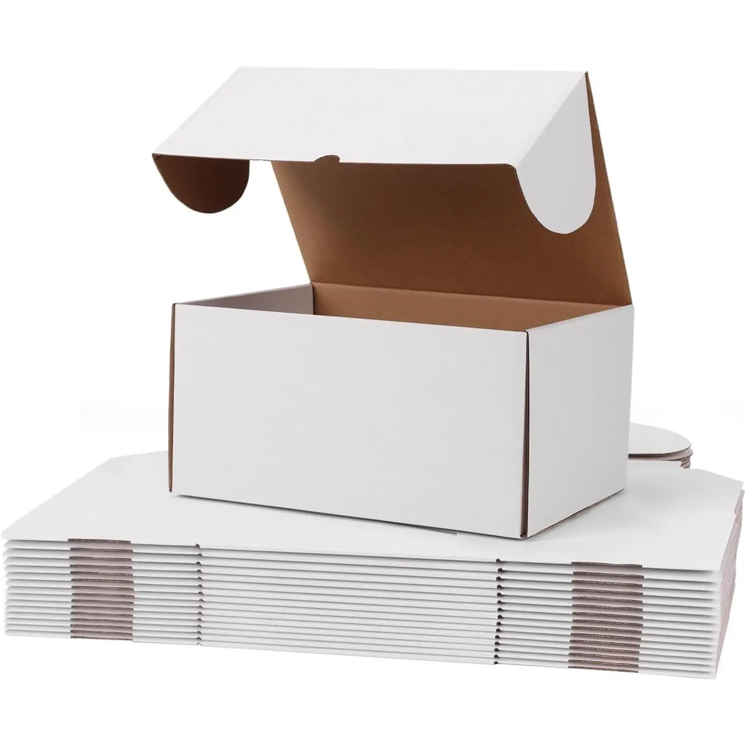 12x9x6 Inches White Corrugated Cardboard Shipping Boxes, Pack of 15 for Packaging, Moving, Mailing, Small BusinessGift