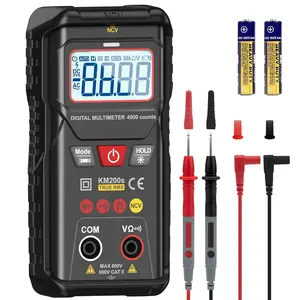 KM200s Smart Digital Multimeter True RMS, 4000 Counts, Auto Ranging Voltmeter, NCV Non-Contact Voltage Detector, Measure AC/DC Voltage, Resistance, Diode, Continuity