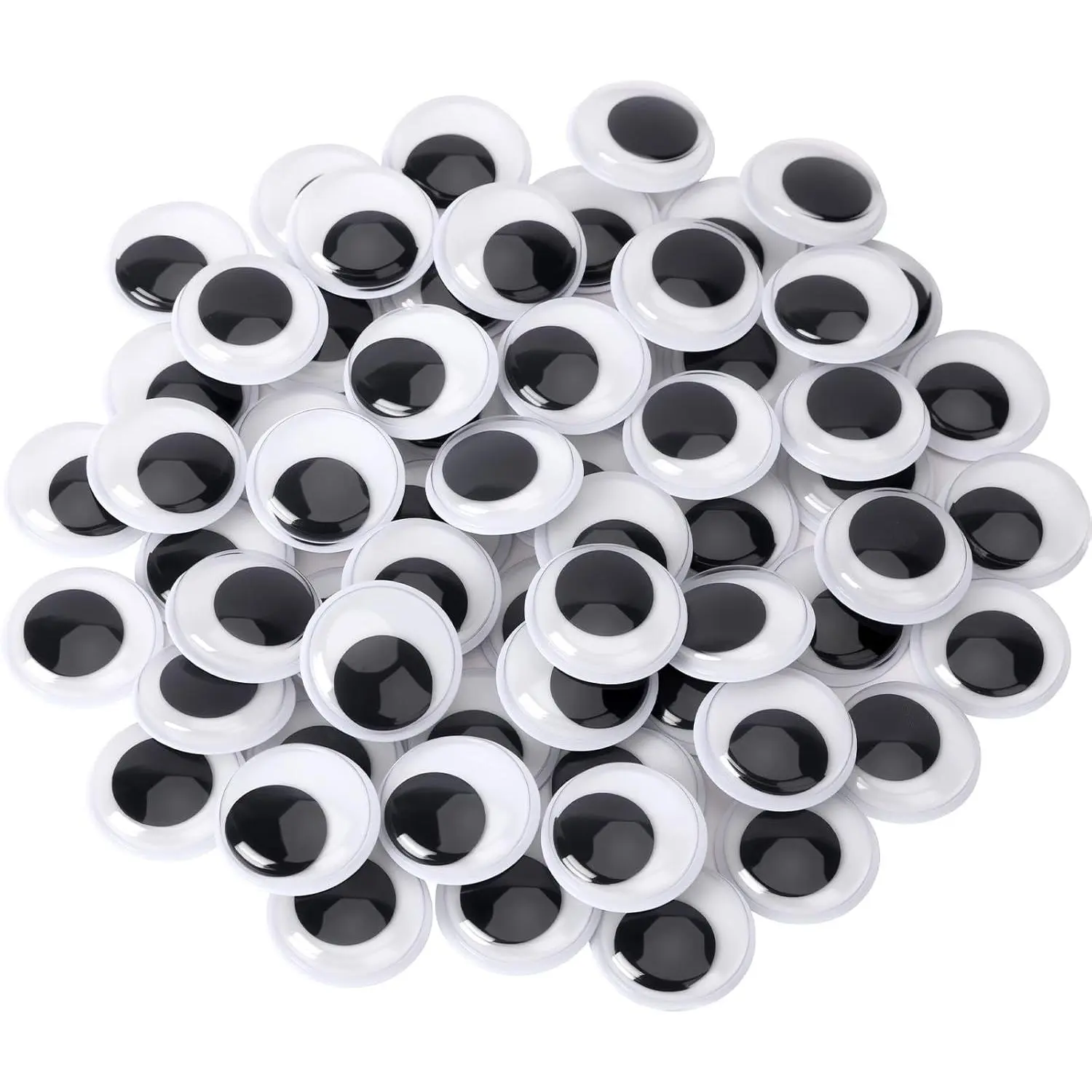 120 count Wiggle Eyes, Self Adhesive Craft Sticker Eyes Black White Googly Eyes for DIY Crafts Decoration (25 mm)