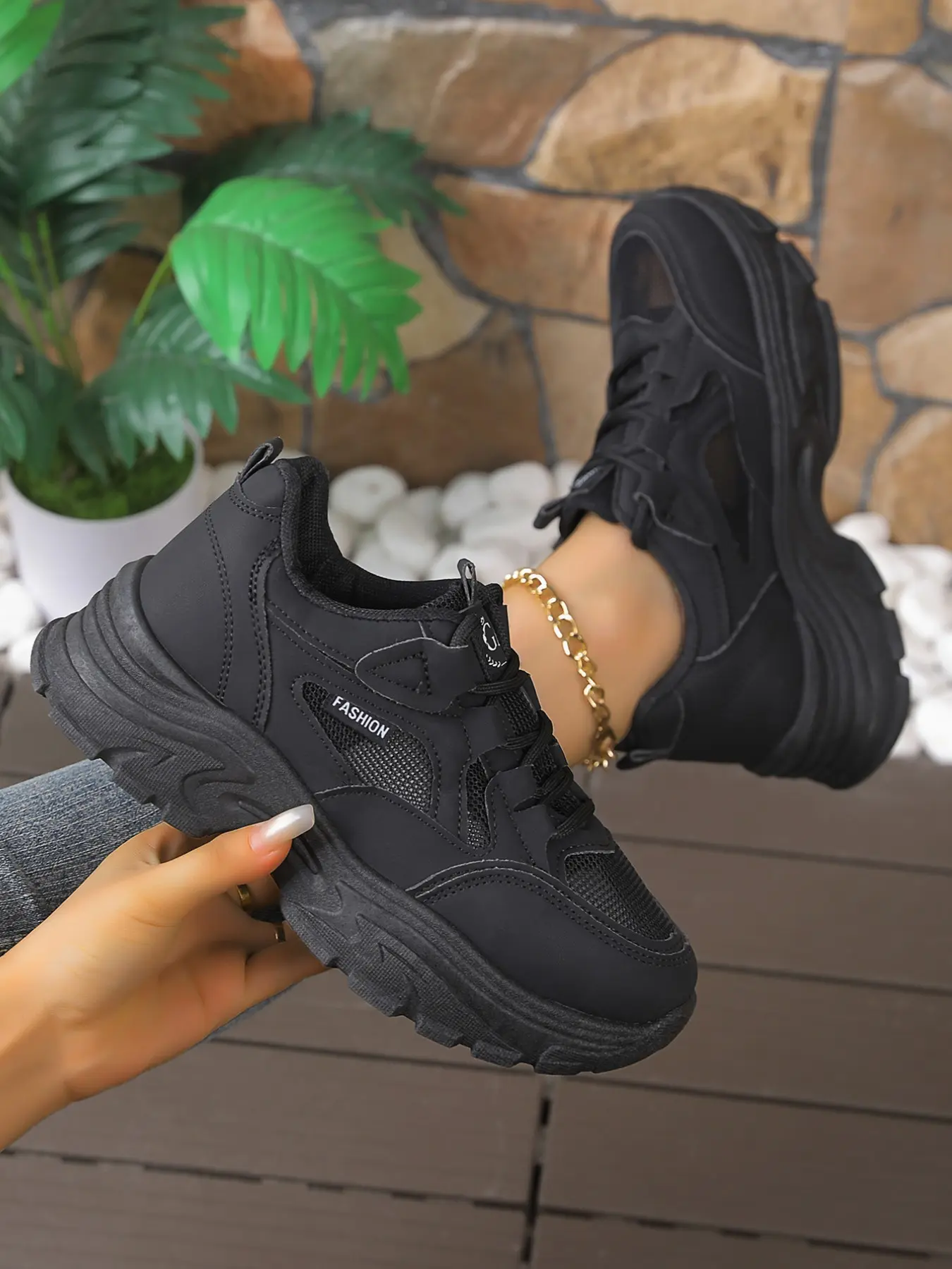 Korean Style Colorblock Thick Sole Dad Shoes, Mesh Breathable Lace-Up Women's Streetwear Casual Trendy Shoes, Comfortable and Stylish Footwear