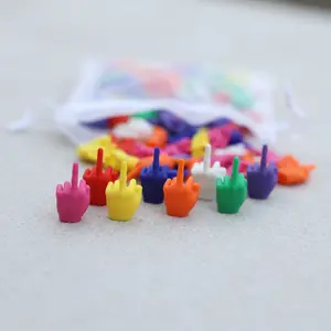 Mini Middle Finger Funny Plastic F-U Hand Set in Bold Colors or Mixed Pack, 10/20 Pcs Gag Novelty Prank Spoof Toys and Joke Gifts Among Friends-YY0