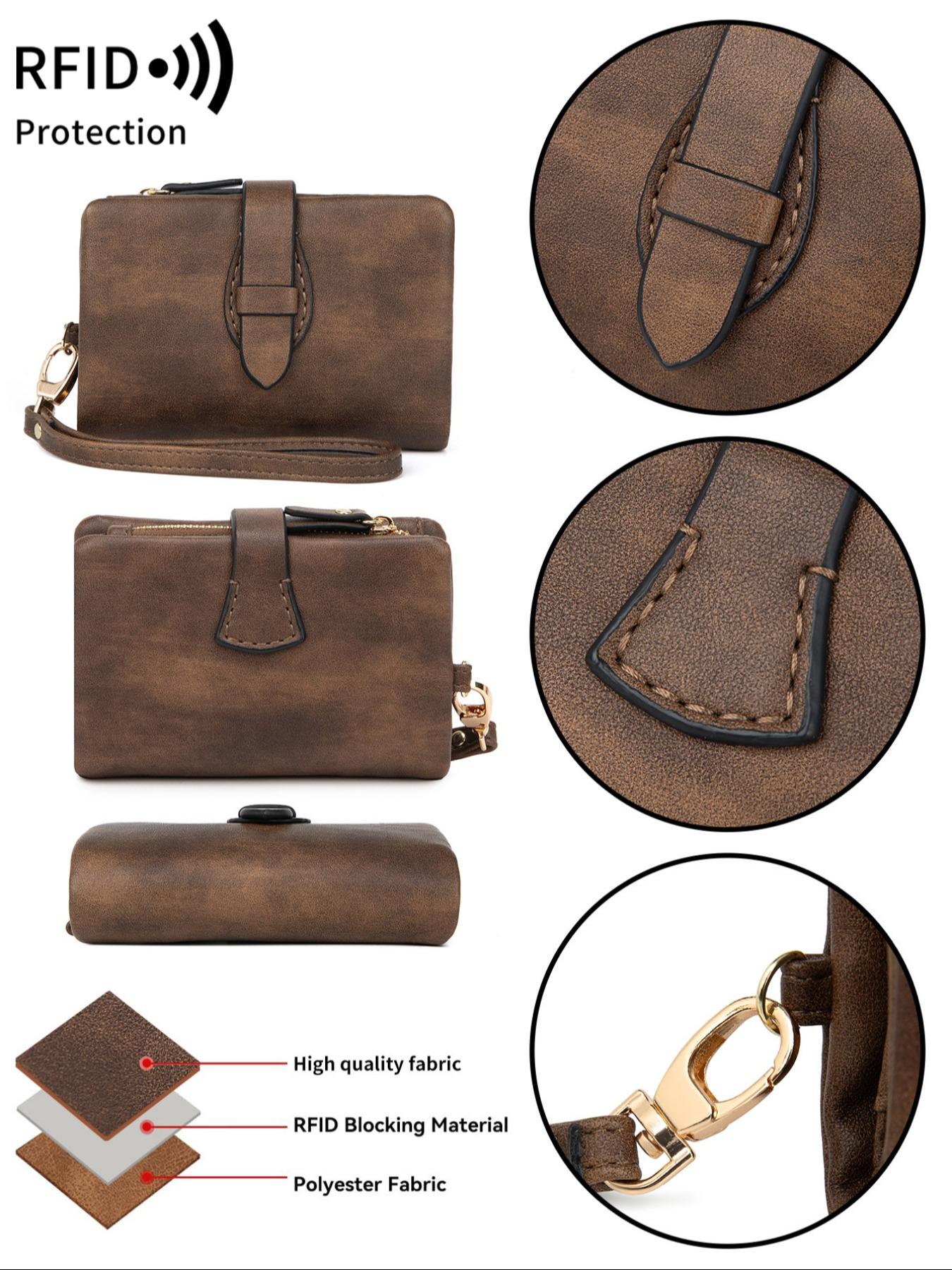 Women's Fashionable Solid Color Zipper Short Wallet, Casual Versatile Handheld Coin Purse, Trendy All-match Designer Wallet for Daily Use, Commuter Purse